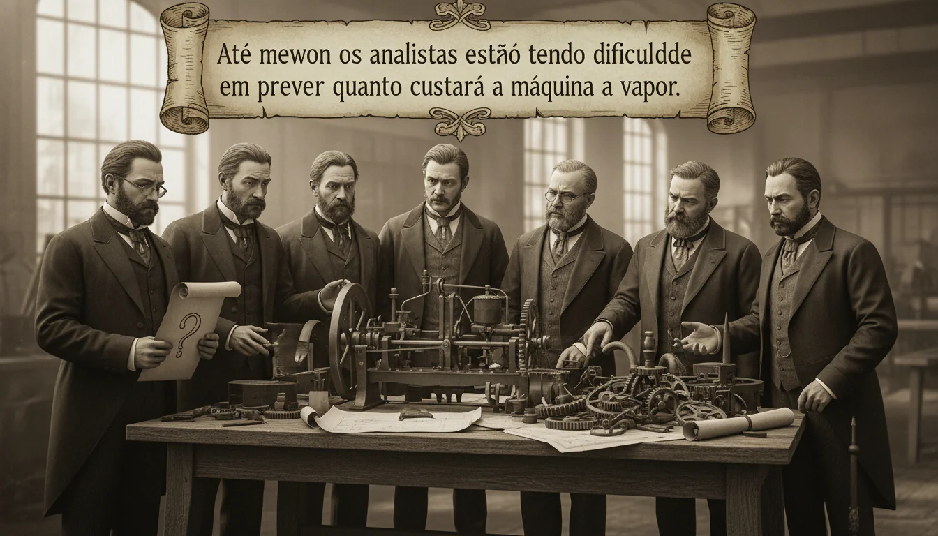Até mesmo os analistas estão tendo dificuldade em prever quanto custará a máquina a vapor