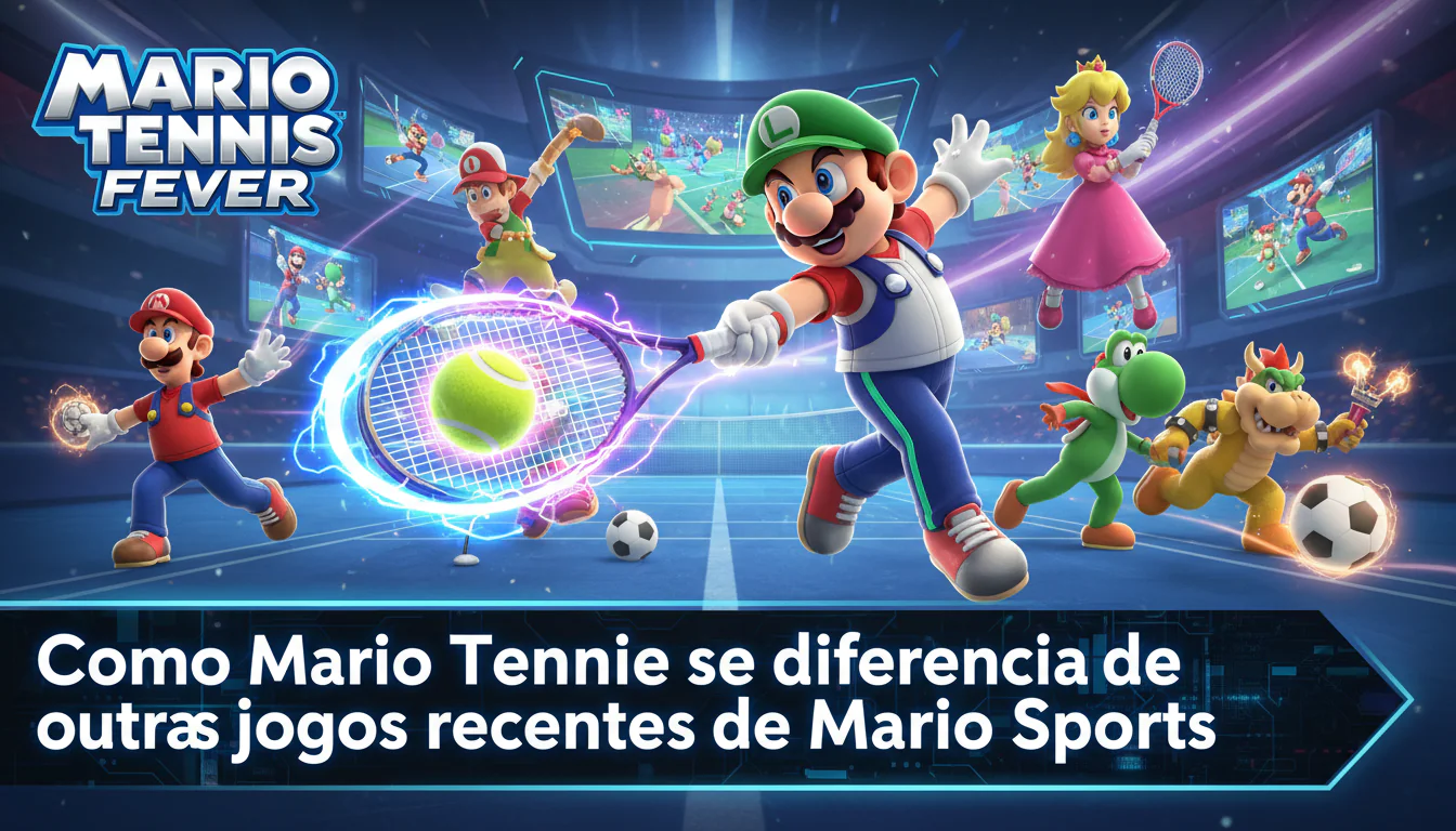Como Mario Tennis Fever se diferencia de outros jogos recentes de Mario Sports