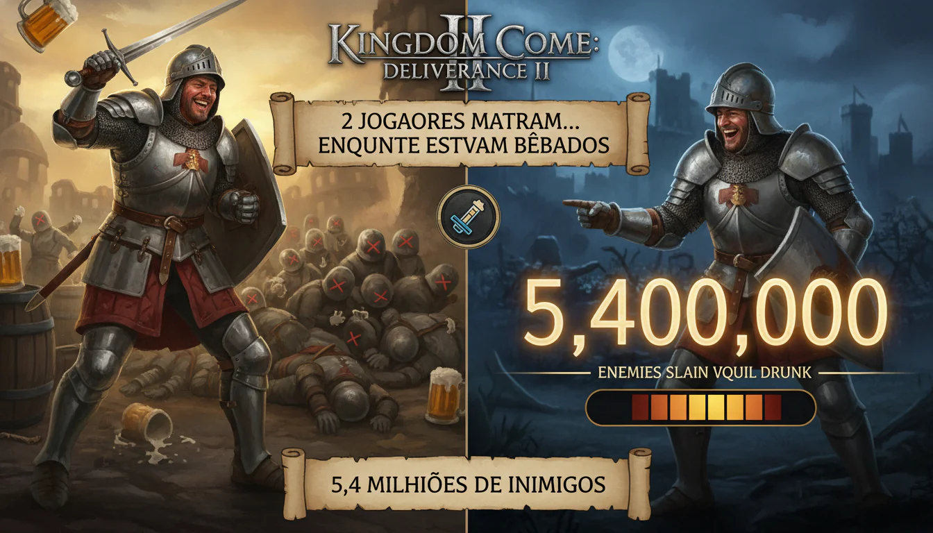 Kingdom Come: Deliverance 2 jogadores mataram 5,4 milhões de inimigos enquanto estavam bêbados