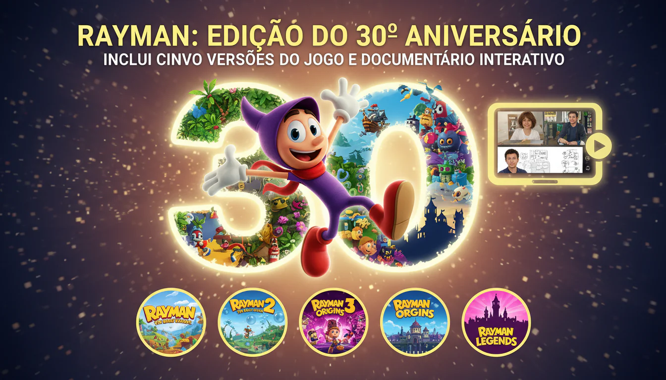 Rayman: edição do 30º aniversário inclui cinco versões do jogo e documentário interativo
