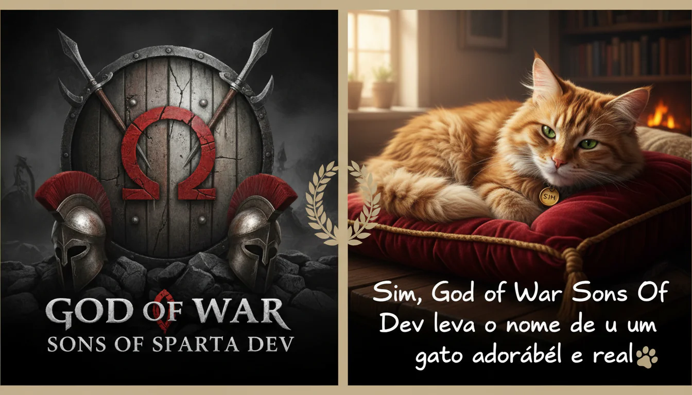 Sim, God of War Sons Of Sparta Dev leva o nome de um gato adorável e real Sim, God of War Sons Of Sparta Dev leva o nome de um gato adorável e real