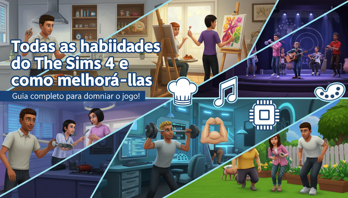 Todas as habilidades do The Sims 4 e como melhorá-las Todas as habilidades do The Sims 4 e como melhorá-las