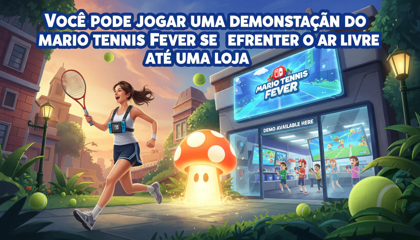 Você pode jogar uma demonstração do Mario Tennis Fever se enfrentar o ar livre até uma loja