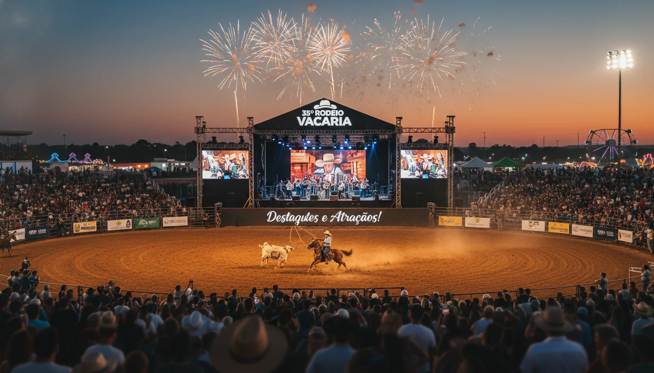 Programação 35º Rodeio Vacaria: Destaques e Atrações!